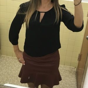 Faux leather skirt